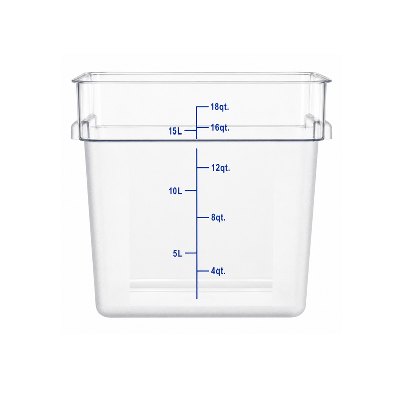 Nella 18 Qt Square Food Storage Container, Clear