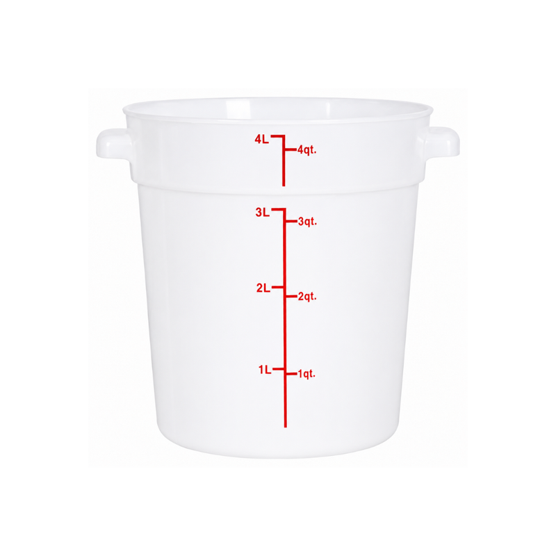 Nella 4 Qt Round Food Storage Container, White