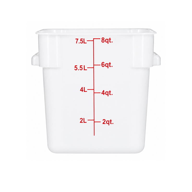 Nella 8 Qt Round Food Storage Container, White