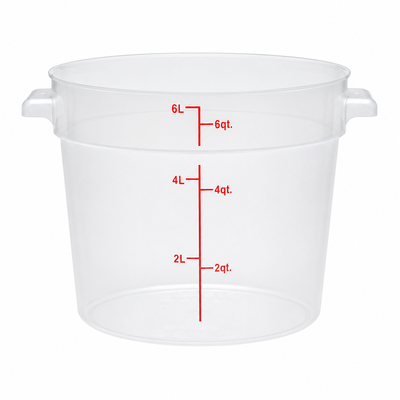 Nella 6 Qt Round Food Storage Container, Translucent