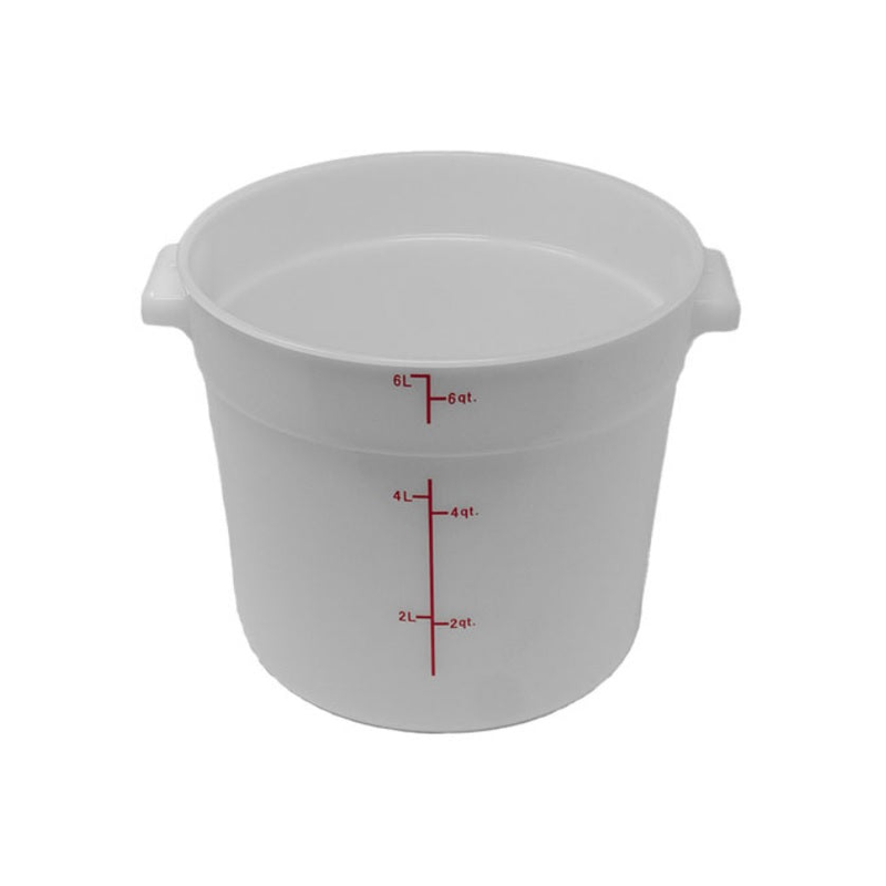 Nella 6 Qt Round Food Storage Container, White