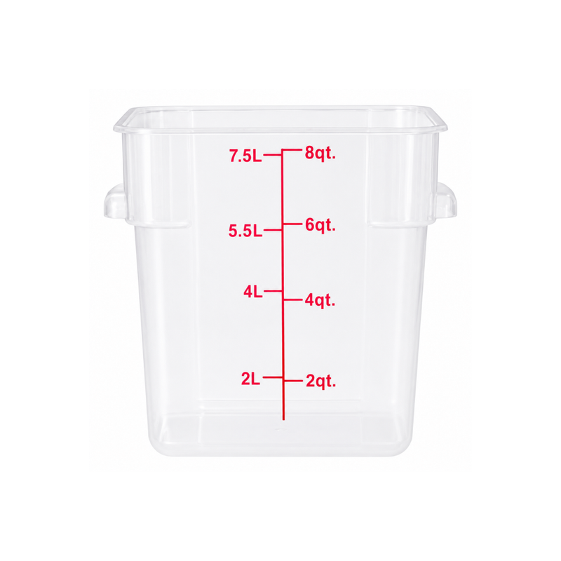 Nella 8 Qt Square Food Storage Container, Translucent