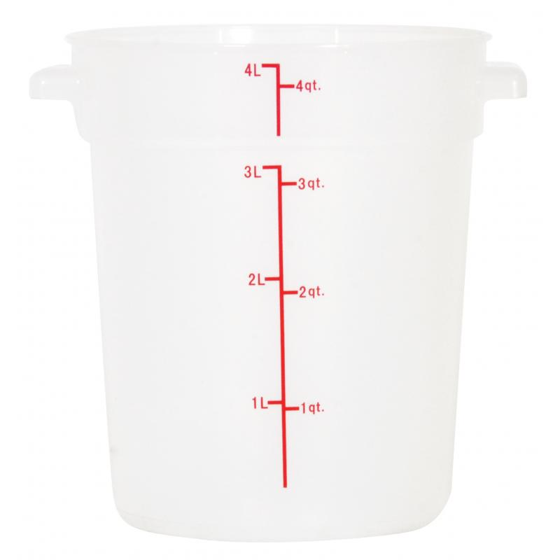 Nella 4 Qt Round Food Storage Container, Translucent