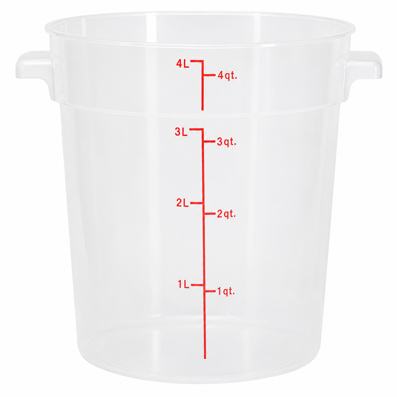 Nella 4 Qt Round Food Storage Container, Translucent