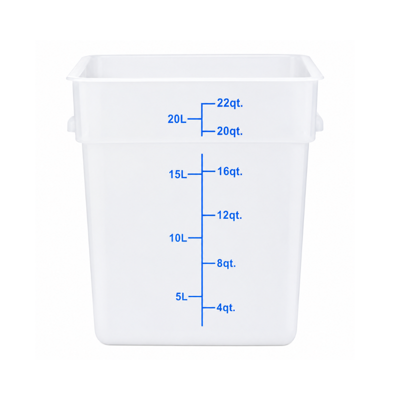 Nella 22 Qt Square Food Storage Container, Translucent