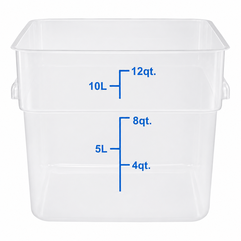Nella 12 Qt Square Food Storage Container, Translucent