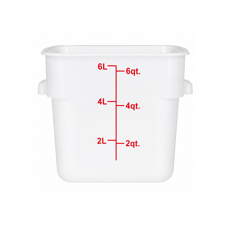Nella 6 Qt Square Storage Container, White