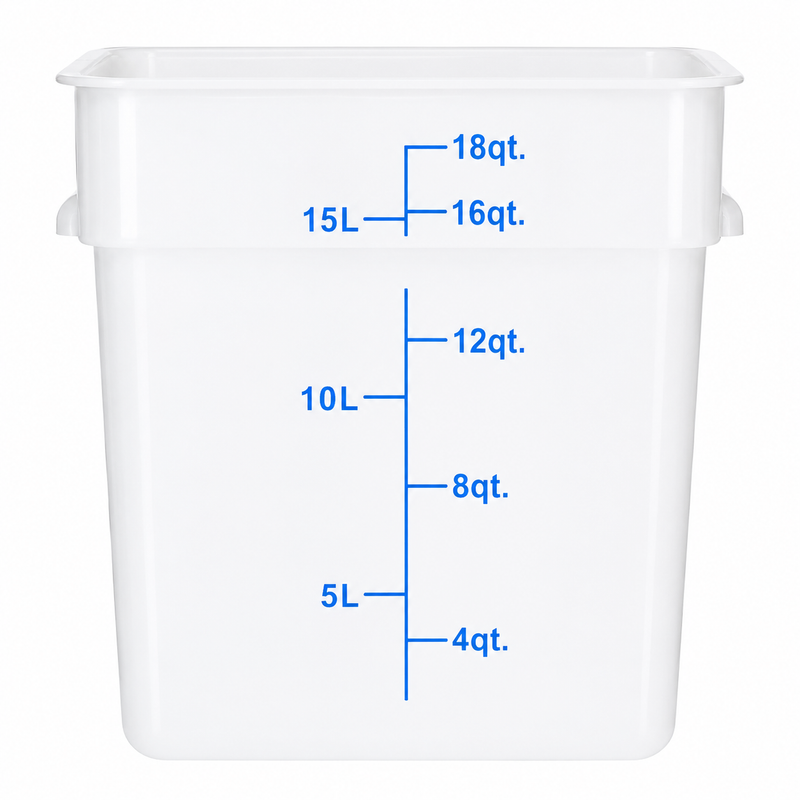 Nella 18 Qt Square Food Storage Container, Translucent