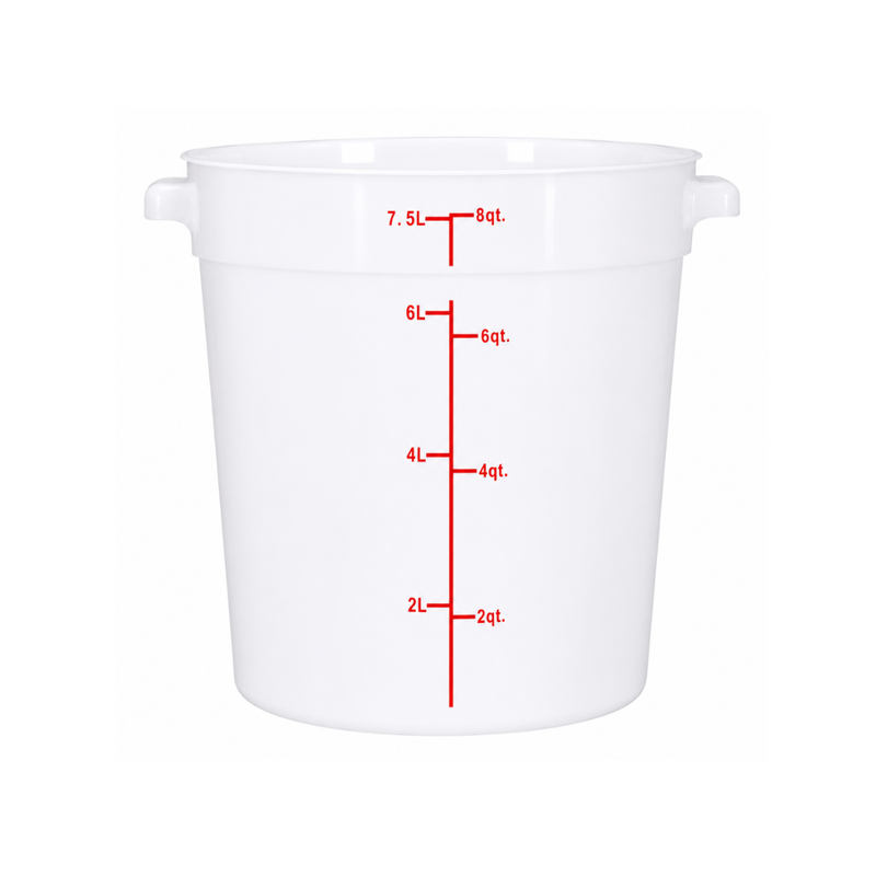 Nella 8 Qt Round Food Storage Container, White