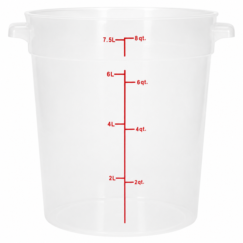 Nella 8 Qt Round Food Storage Container, Translucent
