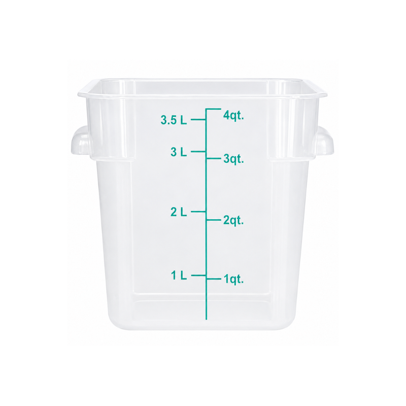 Nella 4 Qt Square Food Storage Container, Translucent