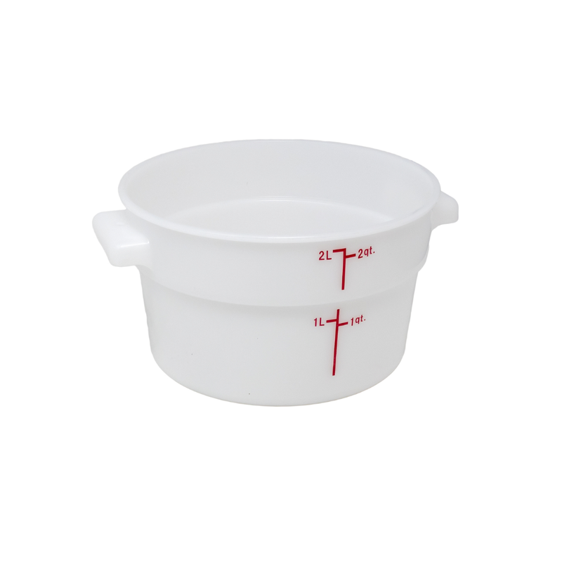 Nella 2 Qt Round Food Storage Container, White