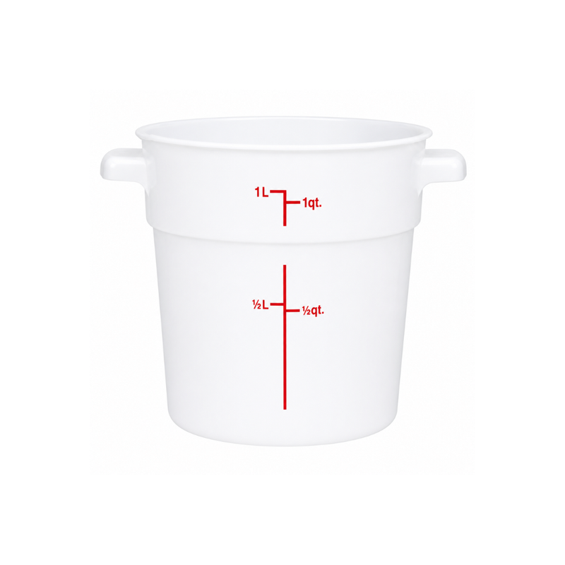 Nella 1 Qt Round Food Storage Container, White