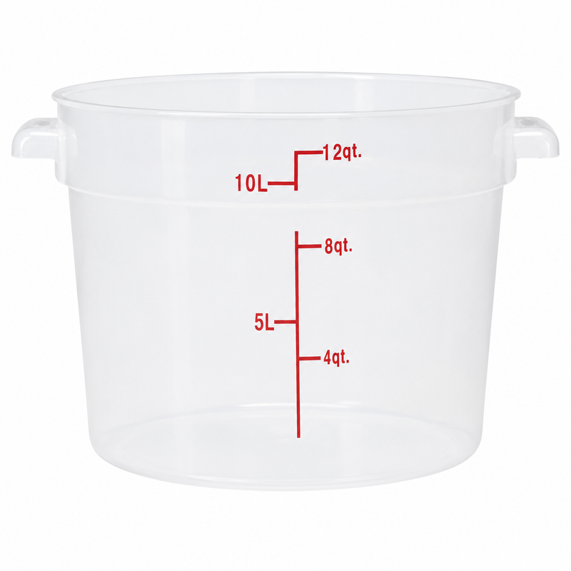 Nella 12 Qt Round Food Storage Container, Translucent