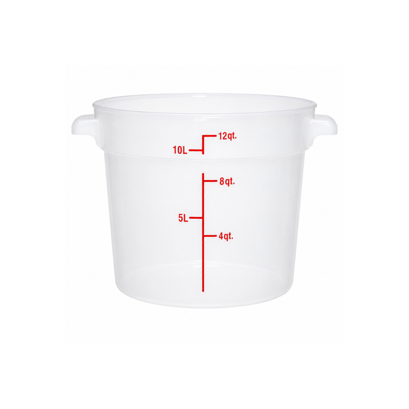 Nella 12 Qt Round Food Storage Container, White