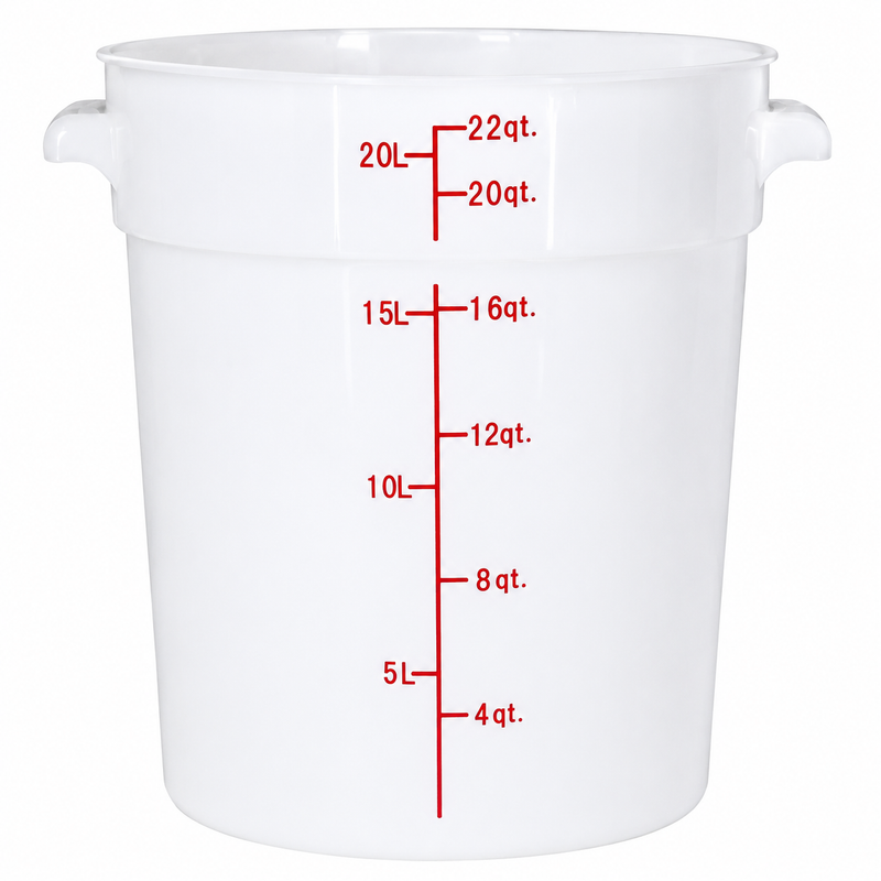 Nella 22 Qt Round Food Storage Container, White