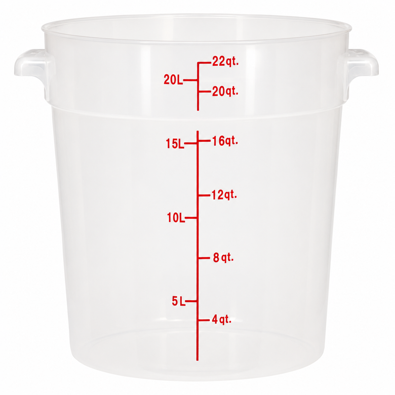 Nella 22 Qt Round Food Storage Container, Translucent