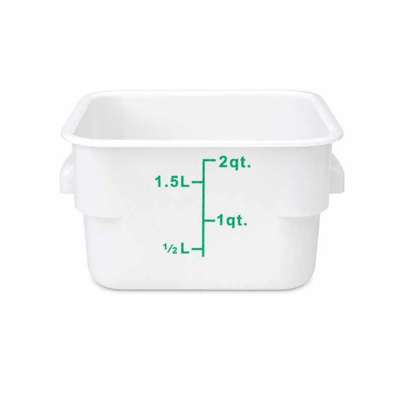 Nella 2 Qt Square Food Storage Container, White