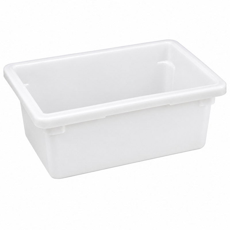 Nella 12" x 18" x 6" Rectangle Food Storage Container, White
