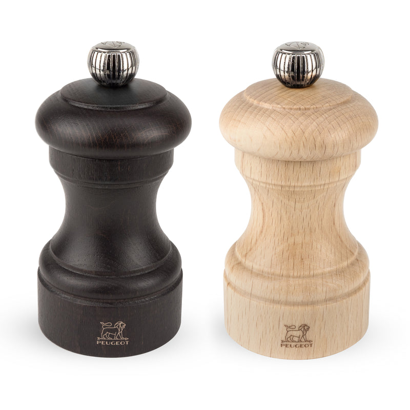 Peugeot Duo Bistro 4" Salt & Pepper Mills, Chocolate & Natural