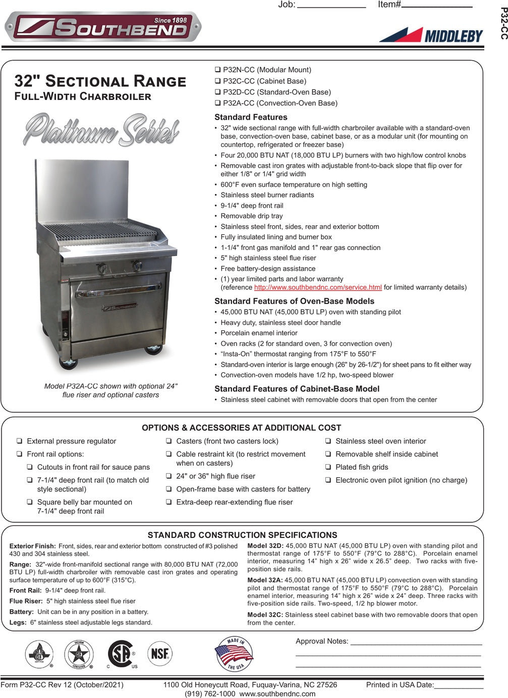Spec Sheet