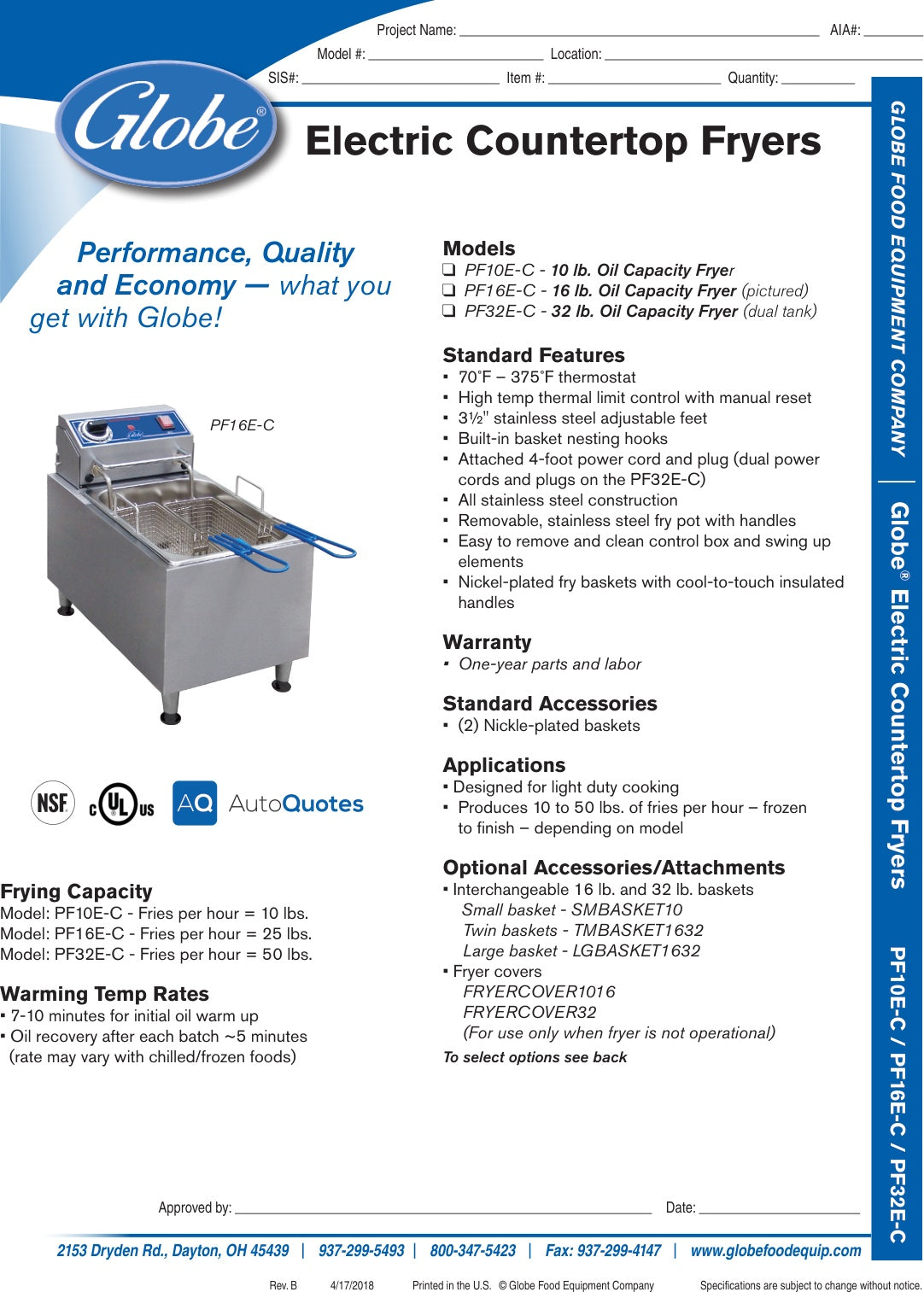 Spec Sheet