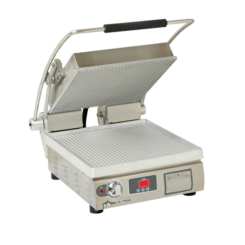 Star PGT14T Pro-Max 2.0® 14.5" x 14" Panini Grill with Grooved Plates & Thermostat Control, 120V