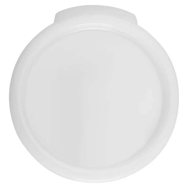 Winco Round Food Storage Cover for 6 & 8 Qt Containers, White - PPRC-68C