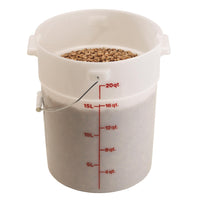 Cambro PWB22, 22 Qt Pail with Bail, White 6 /Case