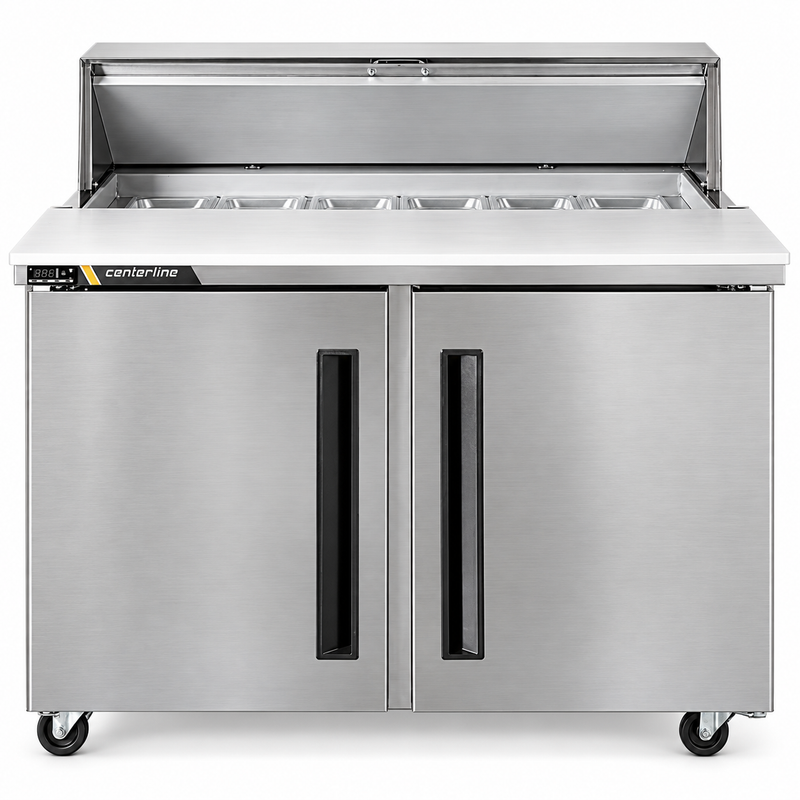 Centerline 36" Sandwich / Salad 15 Pan Refrigerated Megatop Prep Table, 2 Doors