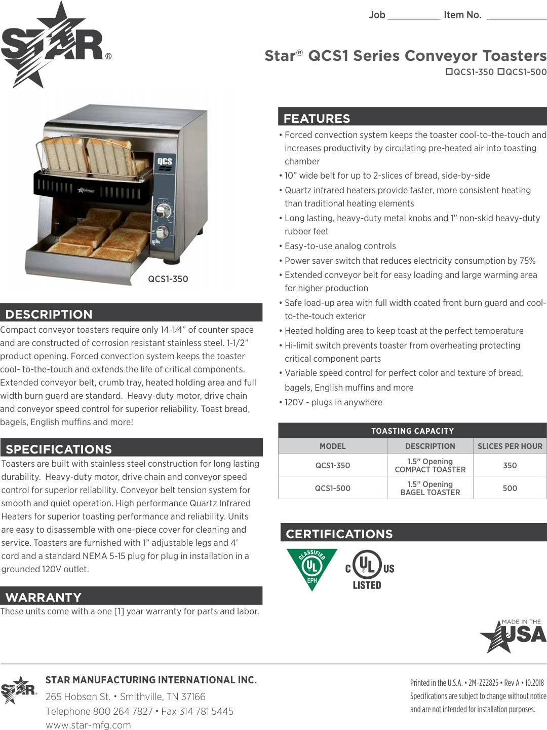 Spec Sheet