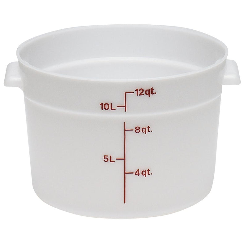 Cambro RFS12-148, 12 Qt Round Food Storage Container, White