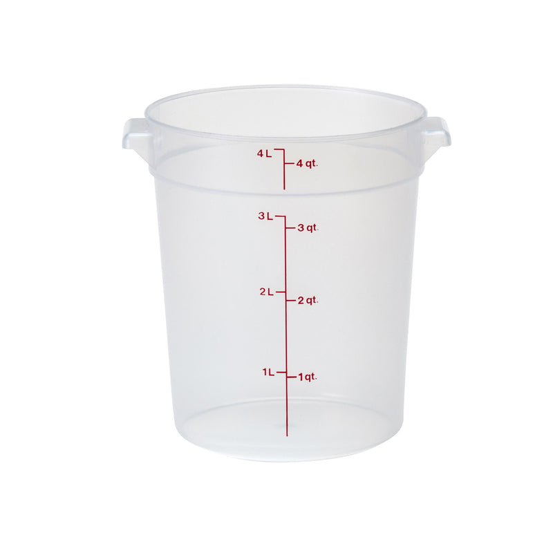 Cambro RFS4PP, 4 Qt Round Food Storage Container, Translucent