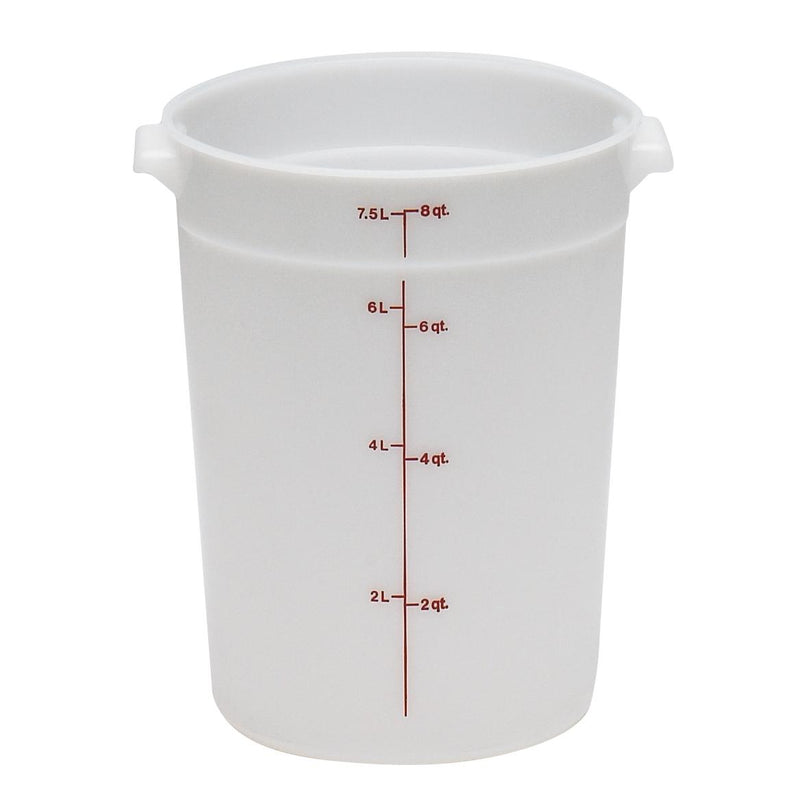 Cambro RFS8148, 8 Qt Round Food Storage Container, White