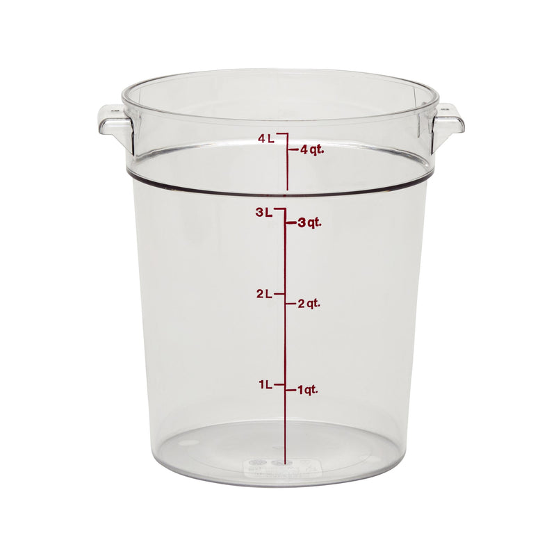 Cambro RFSCW4135, 4 Qt Round Food Storage Container, Clear