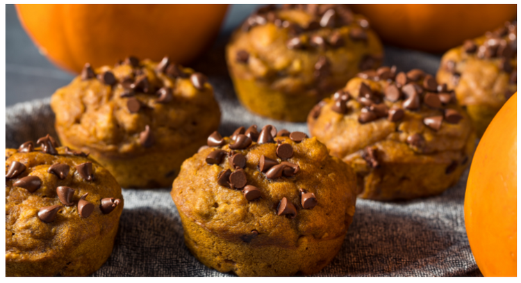 Homemade Pumpkin Chocolate Chip Muffins