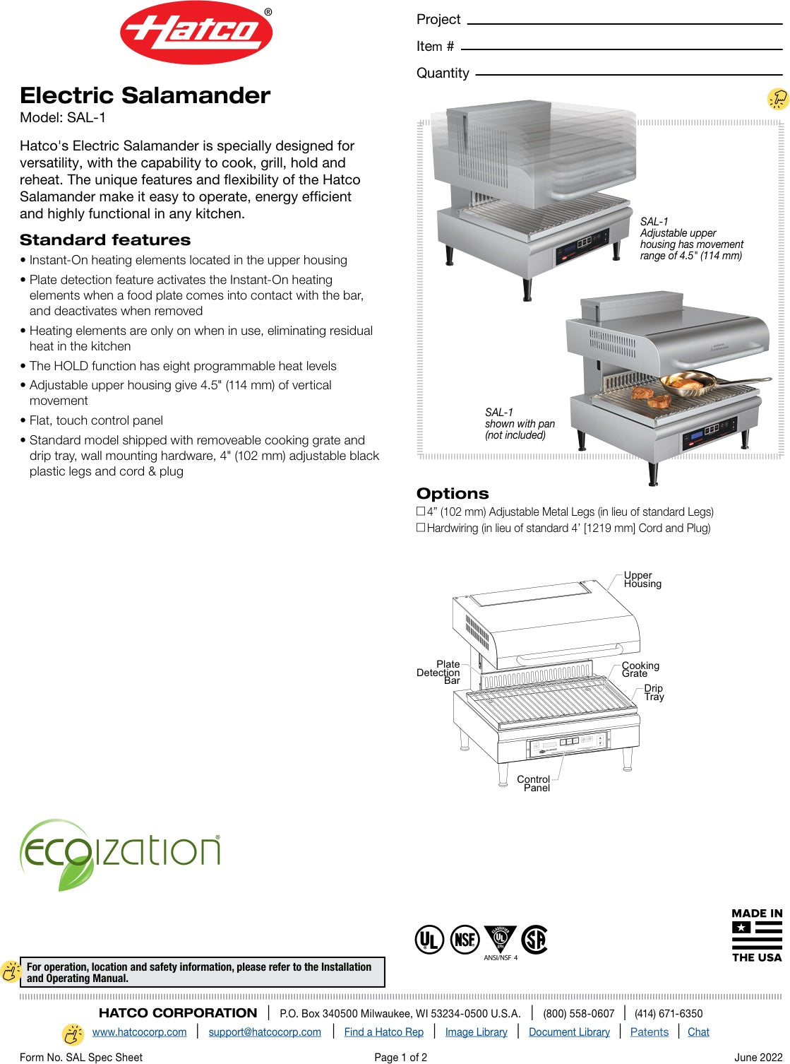 Spec Sheet