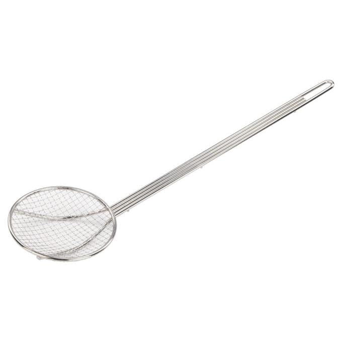 Winco 5" Round Coarse Mesh Skimmer, 13" Handle