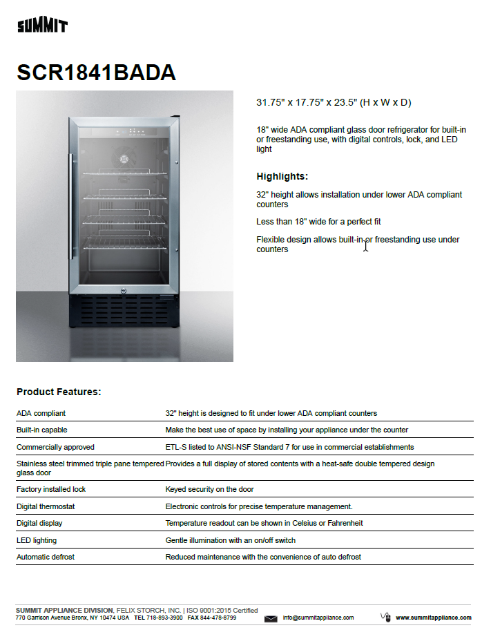 Specs Sheet