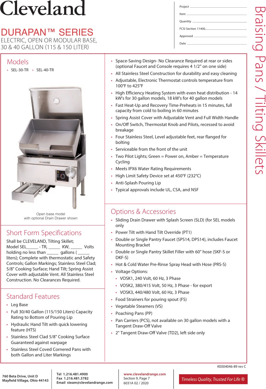 Spec Sheet