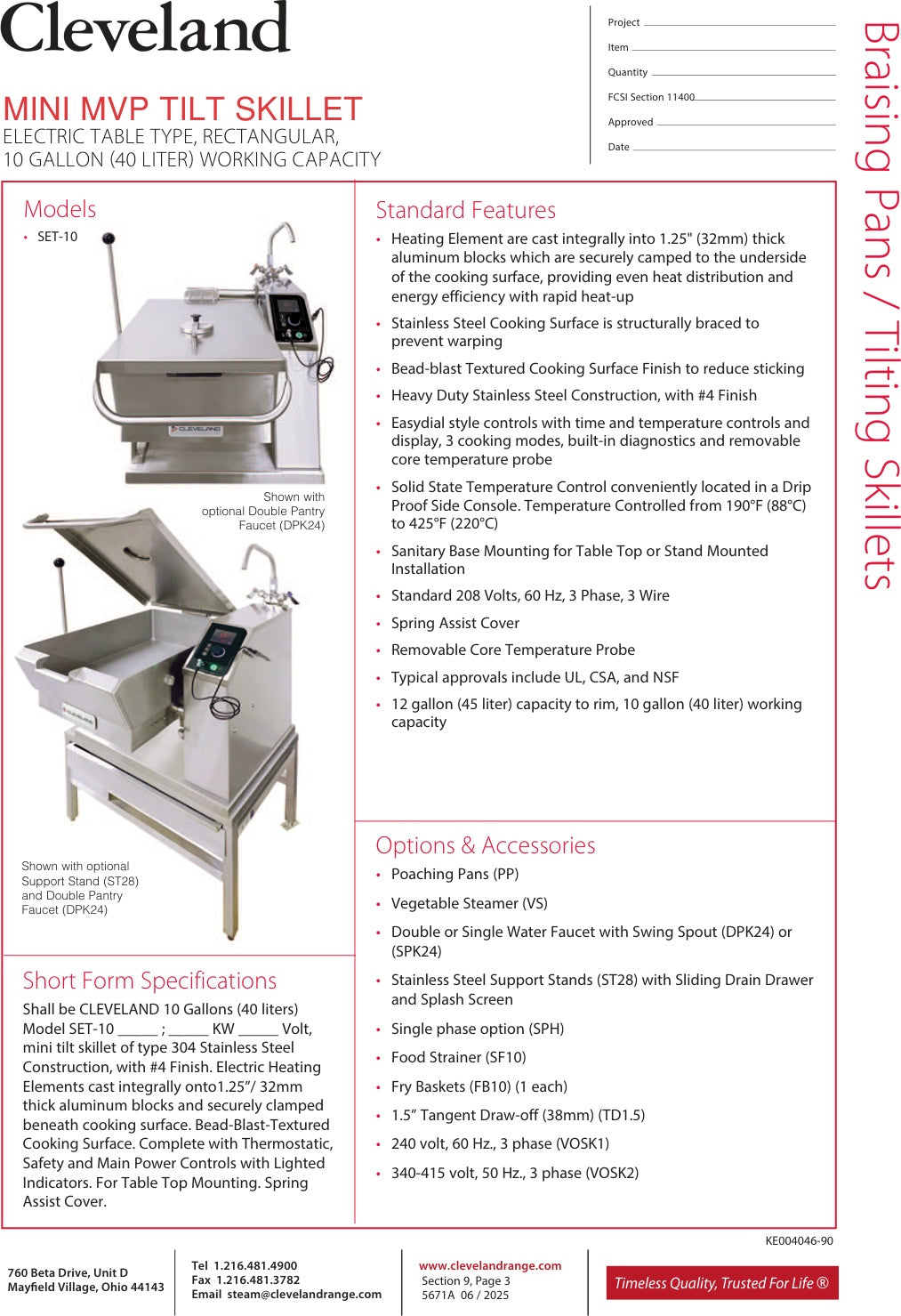 Spec Sheet