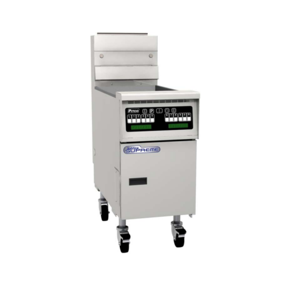 Pitco 70 - 90 lb Floor Fryer with Digital Controls Natural Gas - 140,000 BTU