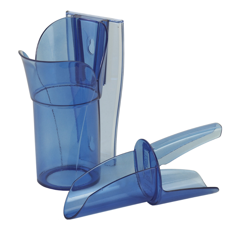 San Jamar 86 Oz Ice Scoop & Holder with Knuckle Guard