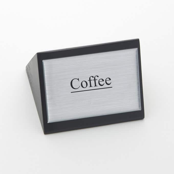 American Metalcraft Black Wood "Coffee" Sign, 3" x 2.5"