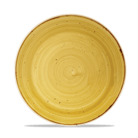 Churchill Stonecast Mustard Seed Yellow Coupe Plate, 8 2/3"