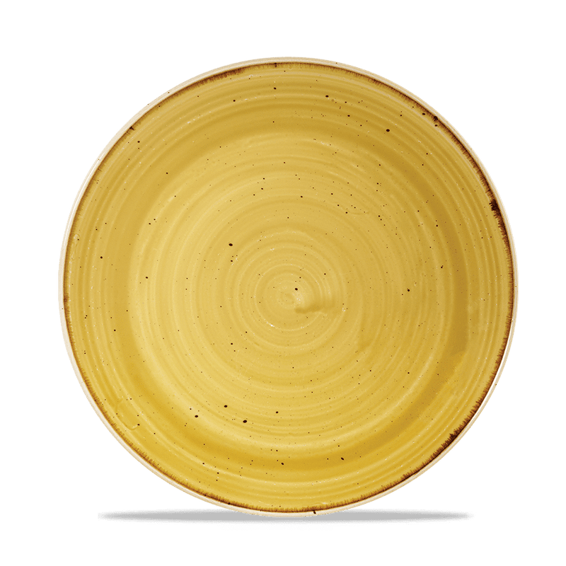 Churchill Stonecast Mustard Seed Yellow Coupe Plate, 8 2/3"