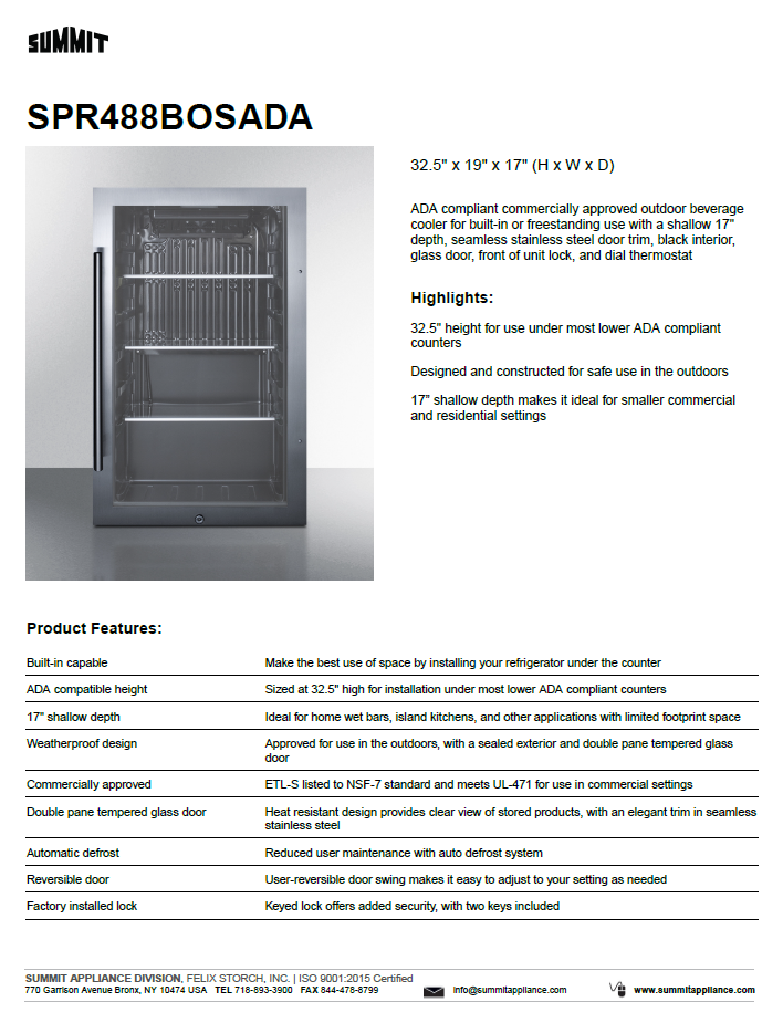 Specs Sheet