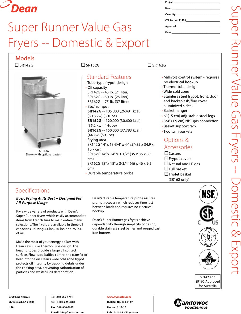 Spec Sheet