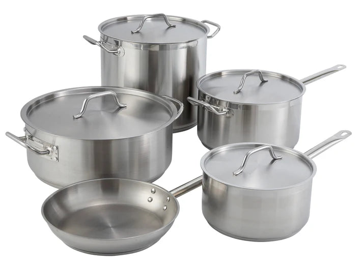 Winco 20 Qt Braiser with Cover Stainless Steel