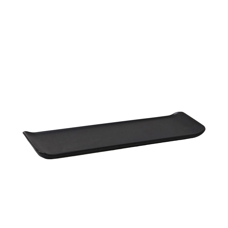 Nella 11.4" x 3.75" Sushi Plate, Black, 6 /Case - SU-29 BK